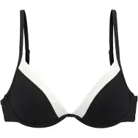 LASCANA Top de bikini negro / blanco