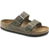 Birkenstock Sandalias Arizona Soft Footbed mujer - Kaki - 39