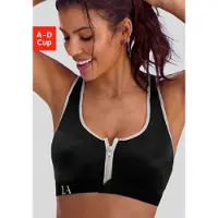 LASCANA Sujetador deportivo gris claro / negro