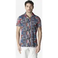KOROSHI Camisa beige / azul / añil / marrón / marrón rojizo / blanco