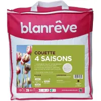 Blanreve : Edredón modular para todas las estaciones (2 piezas), 200 x 200 cm, blanco, 420 g/m²