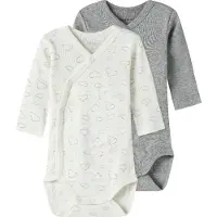 Name it Pijama entero/body gris moteado / offwhite