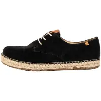 El naturalista unisex. 2N6781101005_001 Zapatos de piel N678 Silk Suede Campos negro (41), Plano, 1 a 3cm, Cordones, Casual,