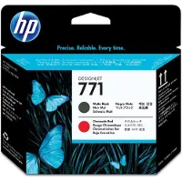HP 771 (CE017A) cabezal de impresión negro mate y rojo cromático (original)
