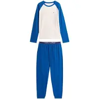 Tommy Hilfiger Underwear Pijama largo azul / blanco