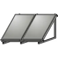 Wolf Heiztechnik Estructura de soporte Wolf AluFlex-U, formato vertical, para 2 colectores, modelo F3-1/CFK-1