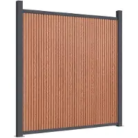 vidaXL , panel para valla, color marrón, 1045 x 186 cm, material WPC
