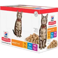 Hill's Pet Nutrition Science Plan Feline Adult Favourite Selection - Sobres de comida húmeda - 12 x 85 g