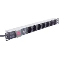 Shiverpeaks -BASIC-S--Regleta de enchufes de 19", 7 tomas, 1U, color negro (BS09-25175)