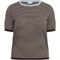 KAFFE CURVE Jersey beige / azul / marrón