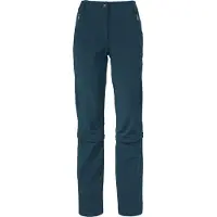 Vaude - Women's Farley Stretch Capri T-Zip Pants III - Pantalones desmontables size 38 - Regular, azul