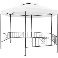 Syfax Cenador de jardín blanco 323x275x265 cm 180 g/m²