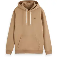Scotch & Soda Regular-fit Logo Badge Hoodie Tannin Talla: L | Sudaderas con Capucha Outlet | Hombre