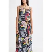 Scotch & Soda Midi Slip Dress With Tied Straps And Draped Waist Art Dept C Talla: 40 | Vestidos Maxi Outlet | Mujer | Blanco