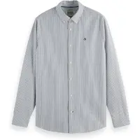 Scotch & Soda Striped Regular-fit Oxford Shirt Insignia Blue Stripe Talla: L | Camisas Casuales Outlet | Hombre | Azul