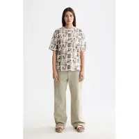 Scotch & Soda All Over Printed Loose Fit T-shirt Art Dept Collage Grey Sca Talla: S | Camisetas de Seda Outlet | Mujer | Gris