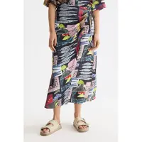 Scotch & Soda High Rise Midi Wrap Skirt Art Dept Collage Multicolor Talla: XL | Faldas Midi Outlet | Mujer
