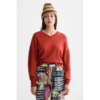Scotch & Soda V-neck Relaxed Pullover Ketchup Talla: M | Sudaderas con Capucha Outlet | Mujer