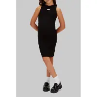 Calvin Klein Girls Rib Sleeveless Dress Black Talla: 16 | Vestidos Outlet | Unisex | Negro