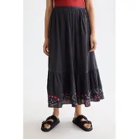 Scotch & Soda Embroidered Maxi Skirt Charcoal Art Talla: XS | Faldas Maxi Outlet | Mujer | Negro