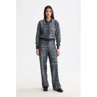 Scotch & Soda Lurex Jacquard Trousers Charcoal Art Talla: S | Pantalones Deportivos Outlet | Mujer | Negro