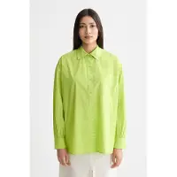 Scotch & Soda Embroidered Girlfriend Shirt Green Glow Talla: 38 | Camisas Outlet | Mujer | Verde