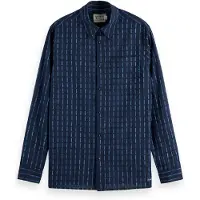 Scotch & Soda Striped Cotton-voile Shirt Navy / Blue Stripes Talla: S | Camisas Casuales Outlet | Hombre | Azul
