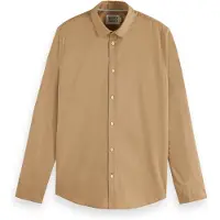 Scotch & Soda Seasonal Core Solid Slim Fit Poplin Shirt Tannin Talla: L | Camisas de Trabajo Outlet | Hombre