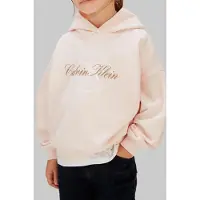 Calvin Klein Jeans Girls Ck Hooded Sweatshirt Pearl Talla: 8 | Ropa Deportiva Outlet | Unisex | Blanco