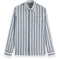 Scotch & Soda Textured Stripe Shirt Lavender Stripe Talla: S | Camisas Casuales Outlet | Hombre