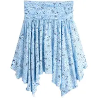Next Falda navy / azul cielo / blanco