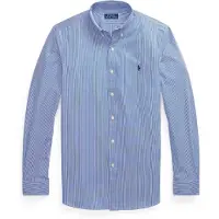 Ralph Lauren para hombre. 710928254007 Camisa Slim Fit de popelina elástica azul (L), Casual, Algodón, Clásico, Manga larga, Polo Ralph