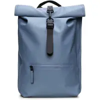 Rains unisex. 13320 Mochila Rolltop Rucksack azul (OSFA), Casual, Poliéster, outlet 2026.