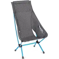 Helinox - Mesas y sillas de camping - Chair Zero High Back Black/Cyan Blue de Aluminio - Gris