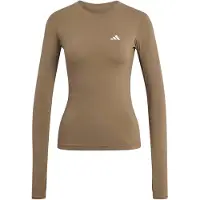 Adidas - Women's Primelift Essentials Workout Contour L/S - Camiseta de manga larga size L, marrón