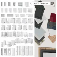 Vicco Mueble bajo de cocina Fame-Line Antracita alto brillo 80 cm con 3 cajones, ET Roble, Model 56924
