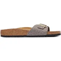 Birkenstock - Women's Madrid Synthetic - Sandalias size 37 - Narrow, beige/marrón