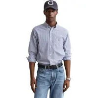 Gant para hombre. 3262030 Camisa de popelina de rayas azul (3XL), Casual, Algodón, Clásico, Manga larga, outlet 2026.