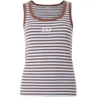 Gap Top azul claro / chocolate / blanco