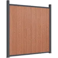 vidaXL , panel para valla, color marrón, 1391 x 186 cm, material WPC