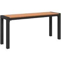 vidaXL Banco de jardín marrón, 100 x 28 x 45 cm, acero