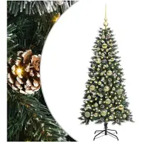 vidaXL Árbol de Navidad artificial, color verde, 120 cm, fabricado con PVC, plástico y acero
