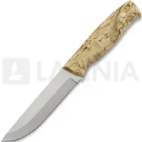 Brisa Cuchillo Trooper 115, scandi, stabilized curly birch, bushcaft sheath