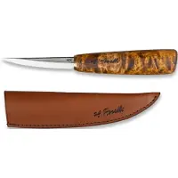 Roselli Carving knife RIR112 Carbon Steel, Curly birch, cuchillo para tallar madera