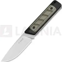 Kizer Cutlery Smolt 1063A6 Satin 14C28N, Black G10 Green Micarta, cuchillo fijo, diseño de Jonathan Styles
