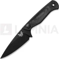 Benchmade Cuchillo Dacian Magnacut Black Cerakote, black canvas micarta, molded sheath