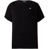 EA7 para mujer. 7W000455_AF10373 Camiseta con cuello redondo negro (M), Casual, Algodón, Manga corta, outlet 2026.