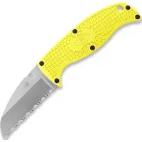 Spyderco Cuchillo de rescate Enuff Sheepfoot, amarillo