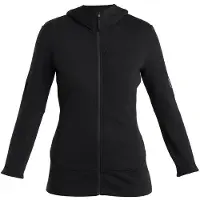 Icebreaker - Women's Merino 260 Quantum IV L/S Zip Hoodie - Sudadera de lana merina size XL, negro