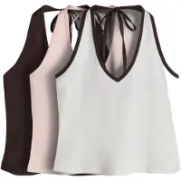 The Set Top ecru / marrón oscuro / rosa pastel